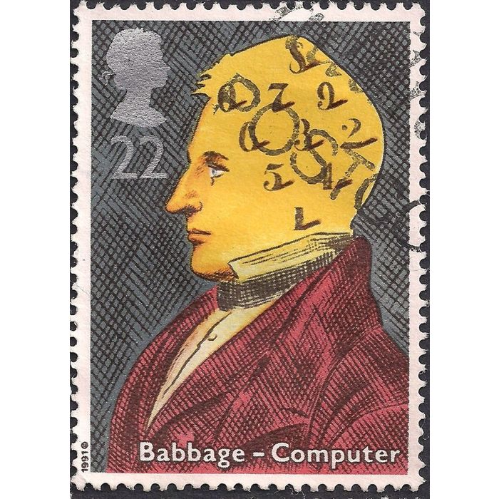 GB, Charles Babbage, Computers, grey 1991, 22p, #3 on eBid United ...
