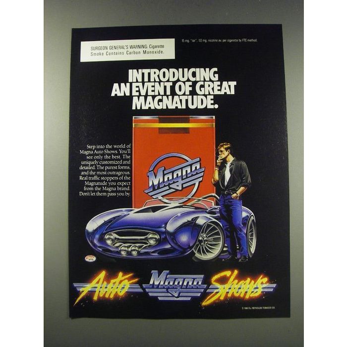 magna cigarettes 1991 Magna Cigarettes Ad - Introducing an event of great magnitude on eBid  United States