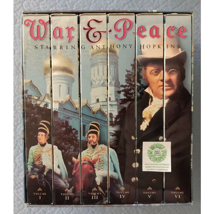BBC LEO TOLSOY'S WAR & PEACE 6 VHS VIDEOTAPE BOX SET ANTHONY