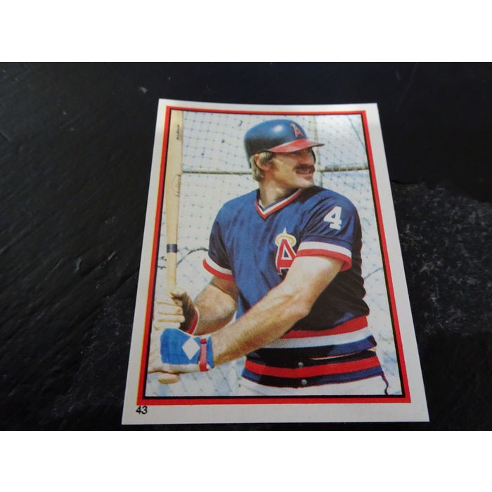 1983 Topps Stickers # 043 Bob Grich Excellent (5) California Angels on ...