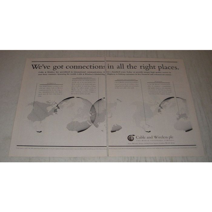1990 Cable & Wireless Ad - We've got connections in all the right ...