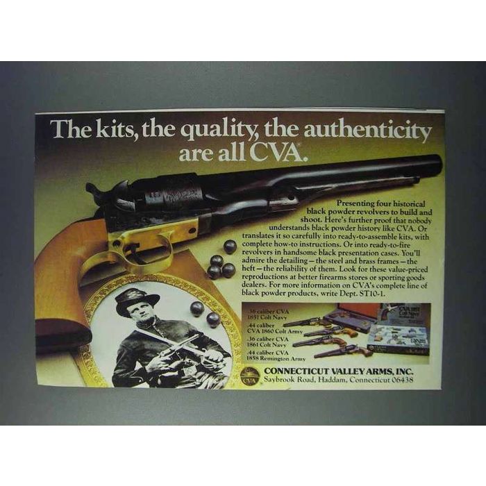 1981 Connecticut Valley Arms Black Powder Revolvers Ad on eBid United