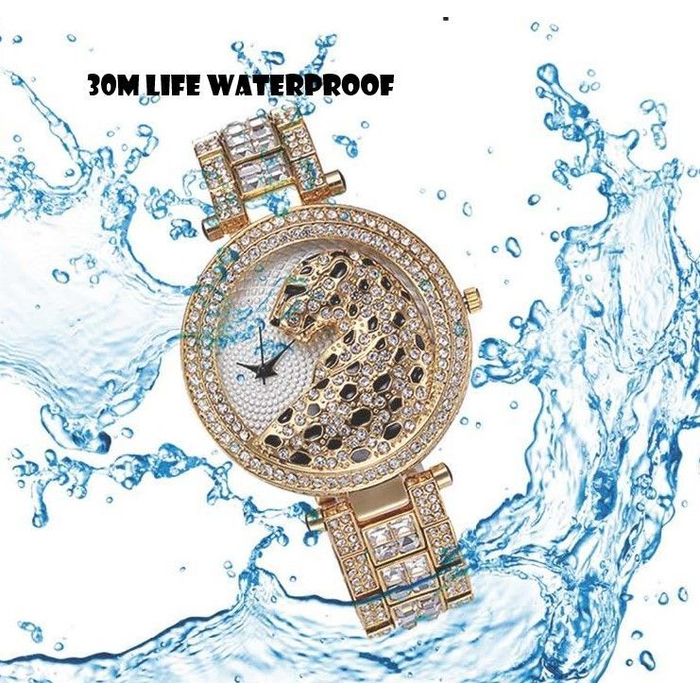 Two Tone Gold & CZ Diamond Leopard BLING Watch Two Tone Gold & CZ Diamond Leopard BLING Watch on eBid  main image 4