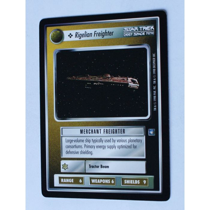Star Trek CCG: Deep Space Nine # Rigelian Freighter (A) 1998 decipher ...