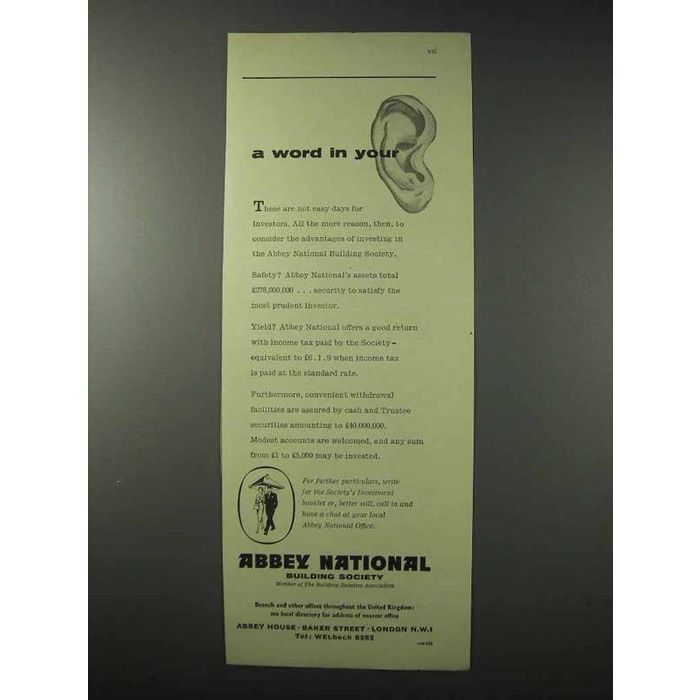 1958 Abbey National Building Society Ad A Word In On Ebid New Zealand 159190848