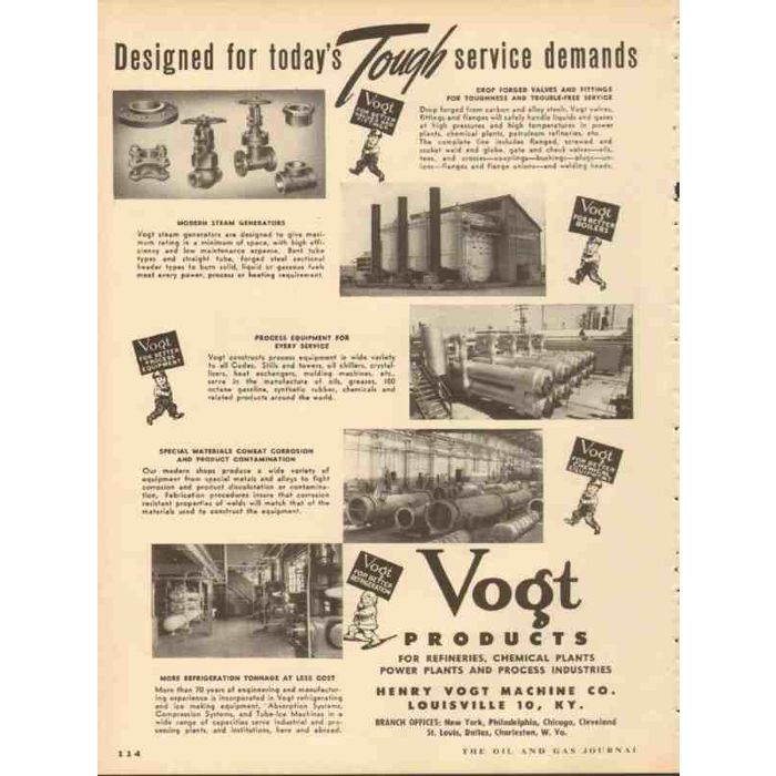 henry vogt machine co 1953 designed tough service demands vintage ad on eBid United States ...