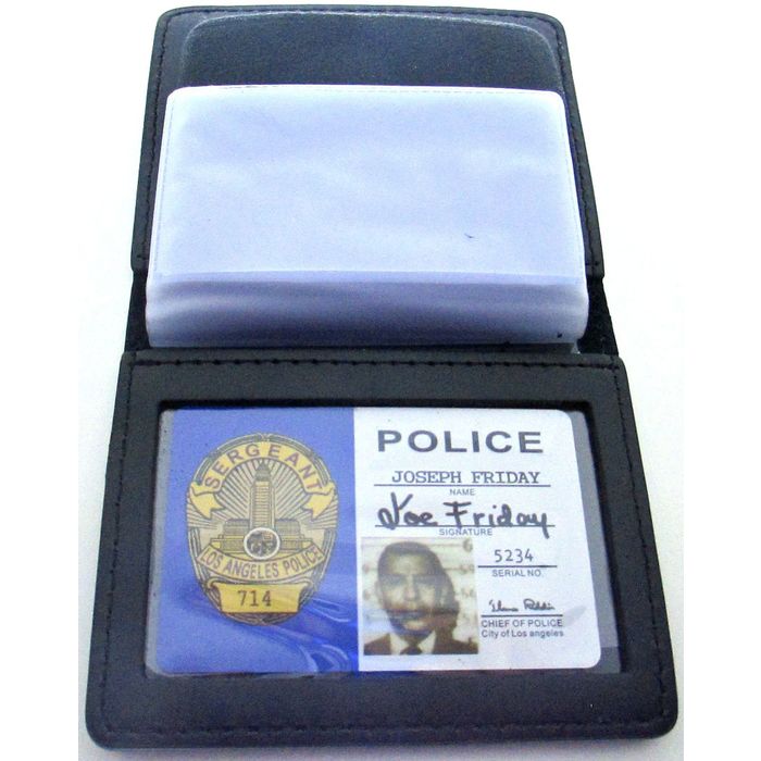 Dragnet Sgt. Joe Friday #714 Four Part Replica Prop Badge With