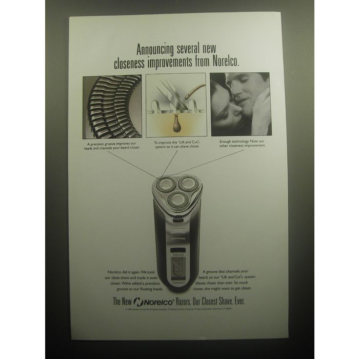 1993 Norelco 985RX Razor Ad - Announcing several new closeness ...