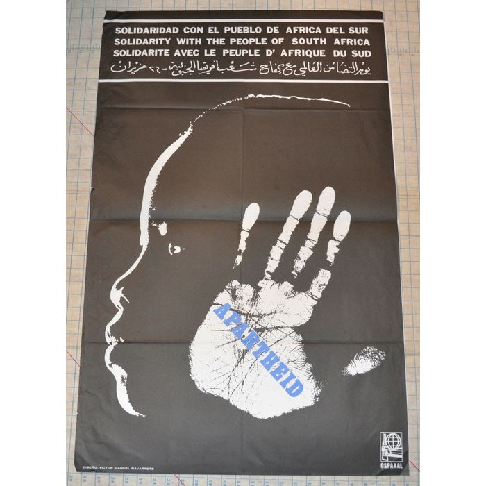 Political OSPAAAL POSTER.Anti-APARTHEID Racism.NAMIBIA Africa.29.Cold