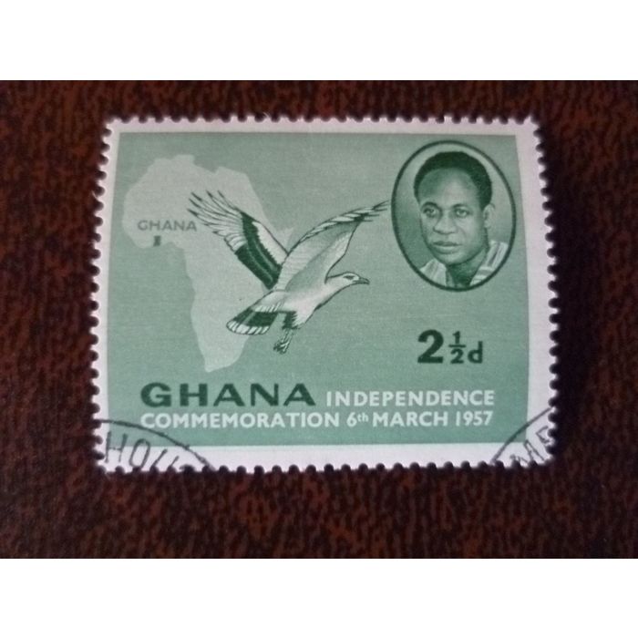 Ghana 1957 Independence Commemoration used stamp SG167 vulture map ...
