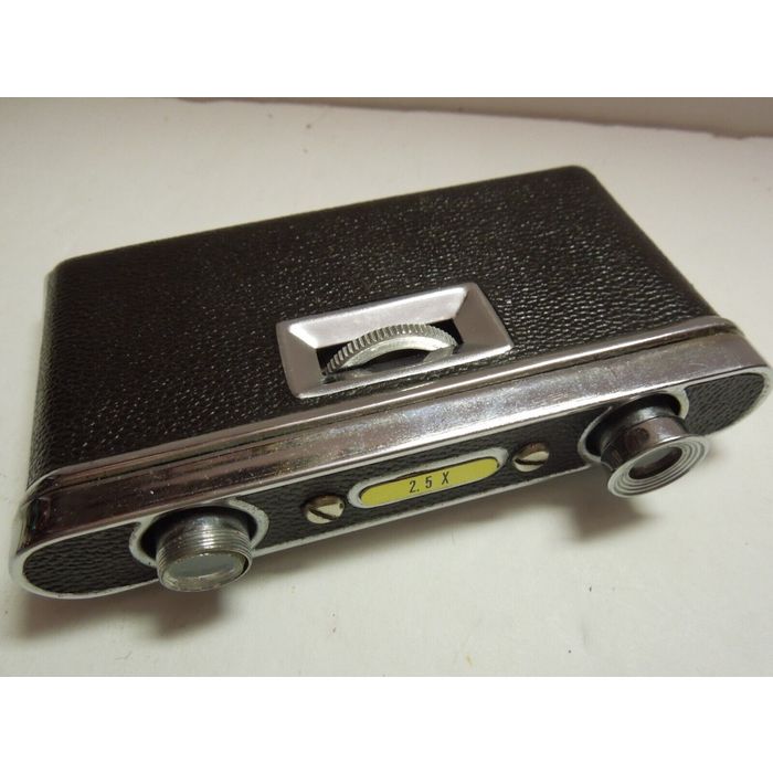 Vintage Fisher-Dietz 2.5 X Folding Binoculars Opera Glasses Black