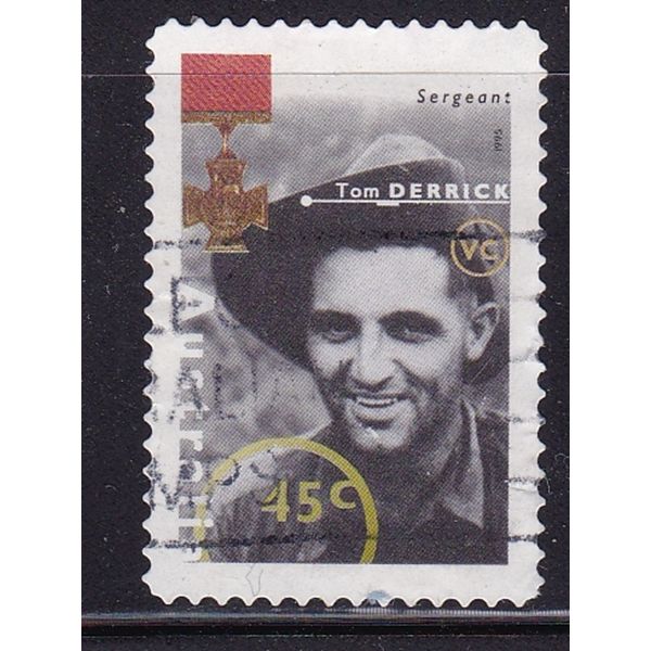 AUSTRALIA 1995 WAR HEROES 1ST SERIES 45C TOM DERRICK USED SG1523 on ...