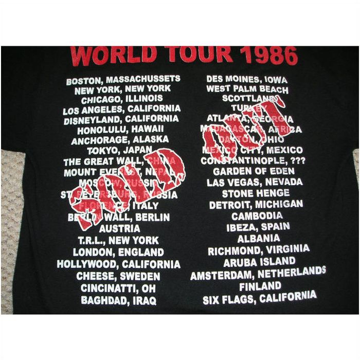 Bury Your Dead World Tour 1986 Concert Tee Shirt Men's Medium on eBid ...