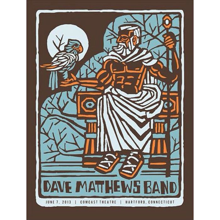 2013 DAVE MATTHEWS BAND HARTFORD STAINED GLASS STATUE CONCERT