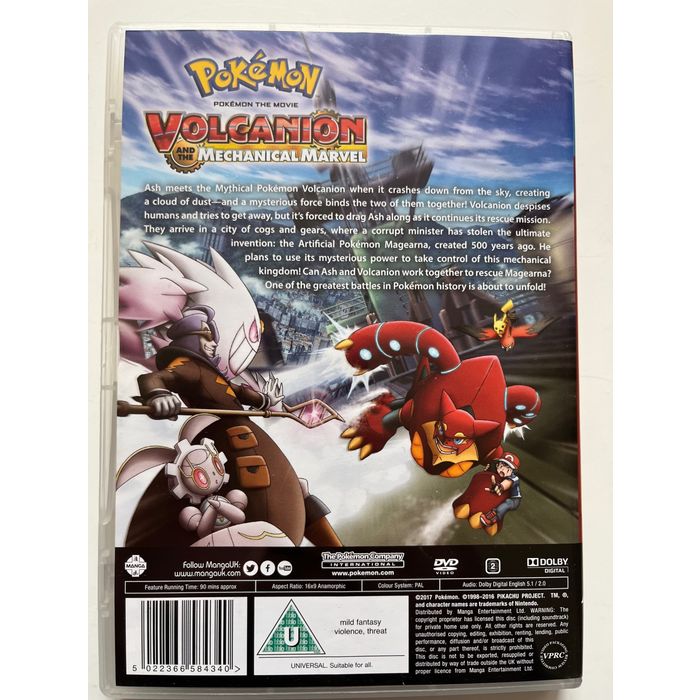 POKEMON - VOLCANION AND THE MECHANICAL MARVEL (UK DVD. 2017
