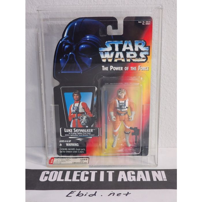 Star Wars 1995 Red Card Wave Luke Skywalker X-Wing Long Saber AFA