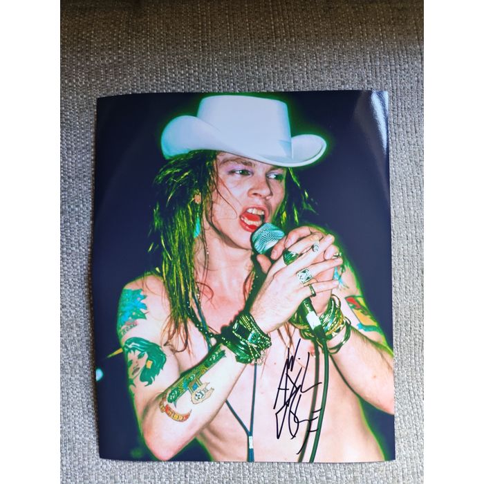 AXL ROSE signed autographed photo COA Hologram