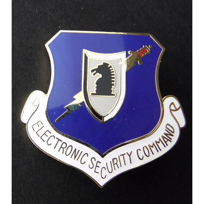 Usaf air force electronic security command shield lapel pin badge 1 5