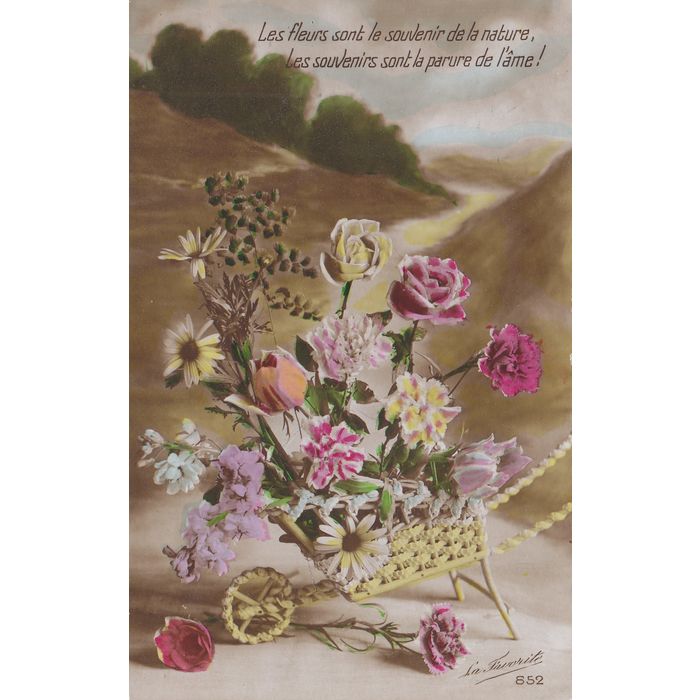 Vintage Colour Postcard Les Fleurs Sont Le Souvenir De La Nature La Favorite On Ebid Ireland