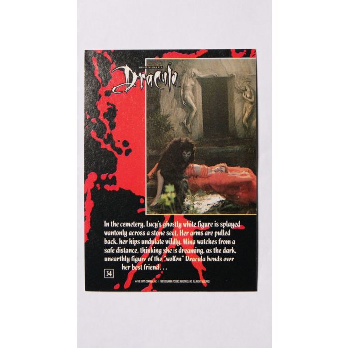 Bram Stoker's Dracula Base trading Card # 34 (A) - 1992 Topps