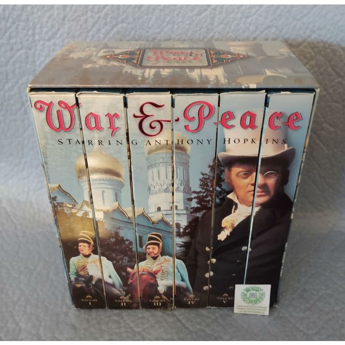BBC LEO TOLSOY'S WAR & PEACE 6 VHS VIDEOTAPE BOX SET ANTHONY