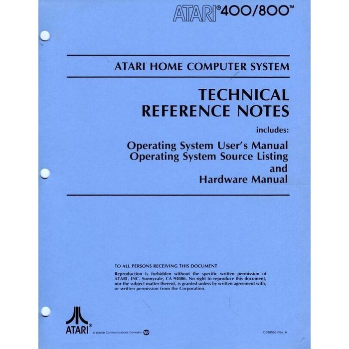 Atari 400/8000 OS, and Hardware Manual PDF Copy 4G USB Stick on eBid ...