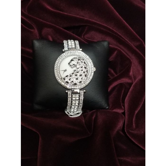 18K White GOld CZ Diamond Leopard BLING Watch! on eBid  display picture 3