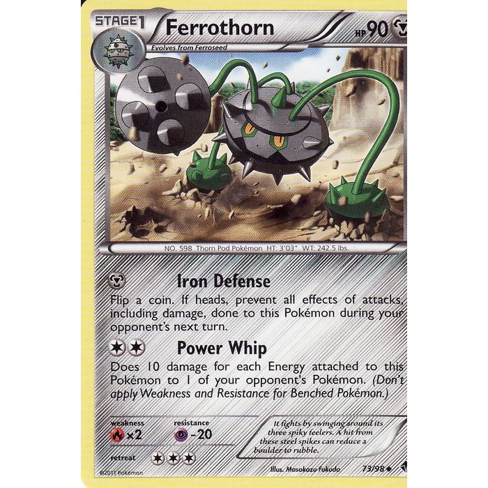 ferrothorn pokemon card Ferrothorn - 128/182 - SV04: Paradox Rift [REVERSE HOLO]