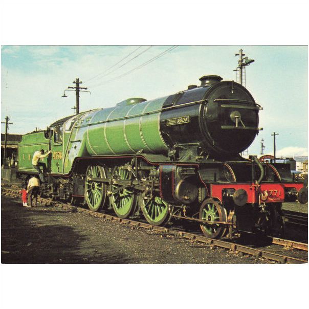Railway Postcard LNER V2 4771 Green Arrow CARNFORTH Gresley 2-6-2 Loco ...