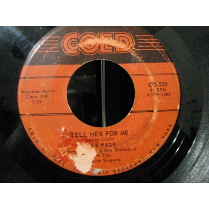 Adam Wade-Tell Her For Me / Don't Cry My Love-1959-45rpm-VG on eBid ...