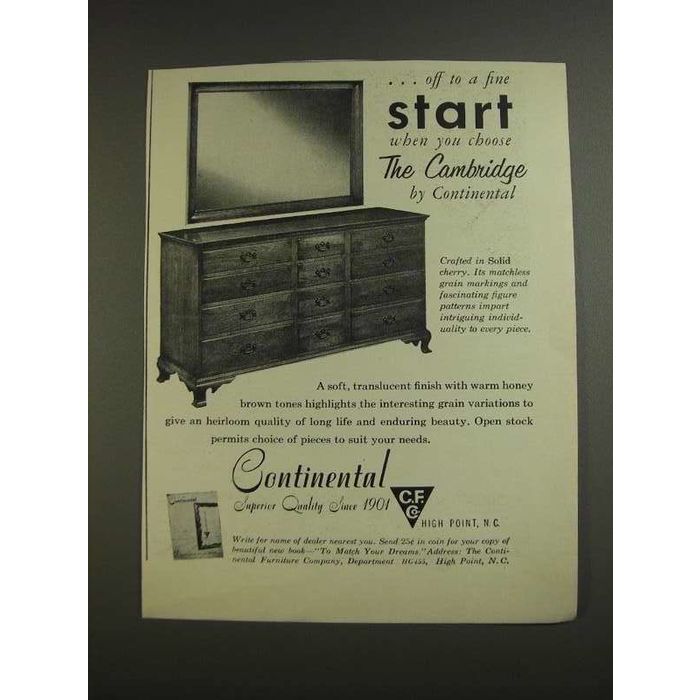 1955 Continental Furniture Ad The Cambridge Dresser On Ebid Canada 159186994 1955 Continental Furniture Ad The, Furniture Cambridge Ontario