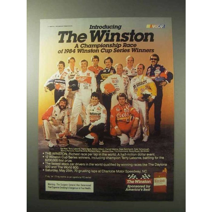 1985 Winston Cigarettes Ad - Ricky Rudd, Dale Earnhardt on eBid United ...