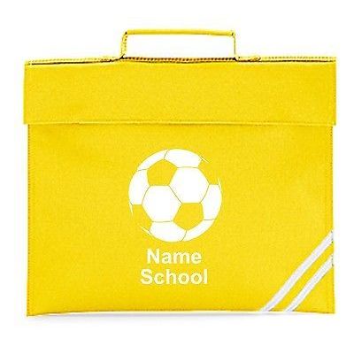 Personalised Football Bookbag Book Bag School Printed Folder New
