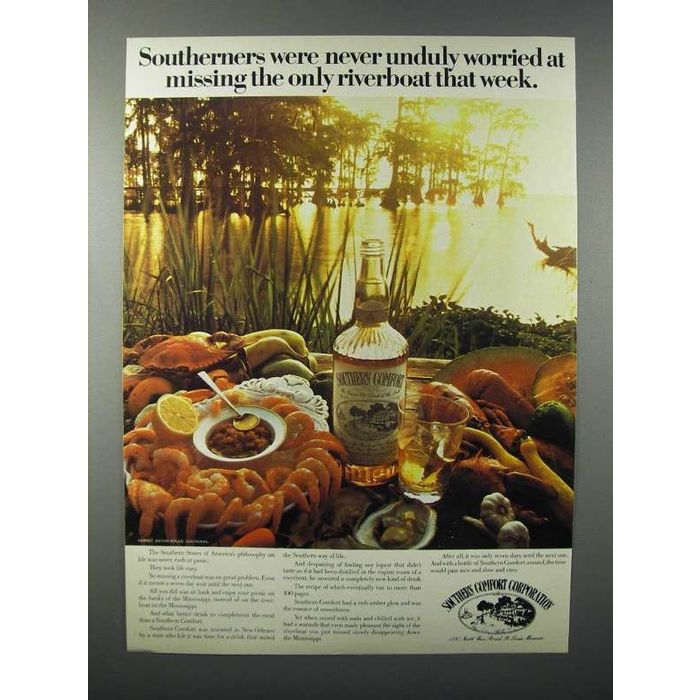 1978 Southern Comfort Liquor Ad Missing Riverboat On Ebid New