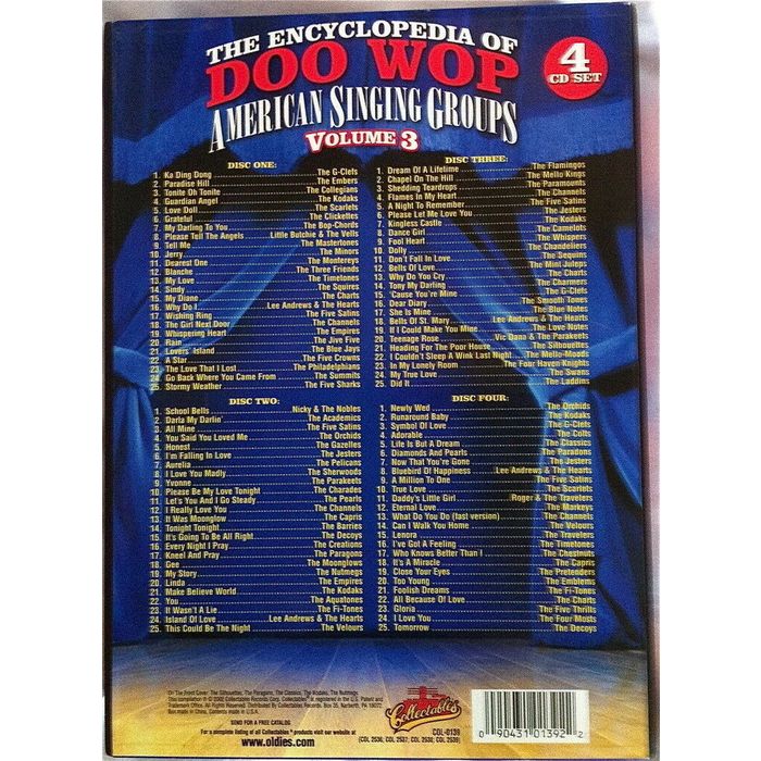 The Encyclopedia of Doo Wop - VOLUME 3 - 4 CD BOX SET - MANY