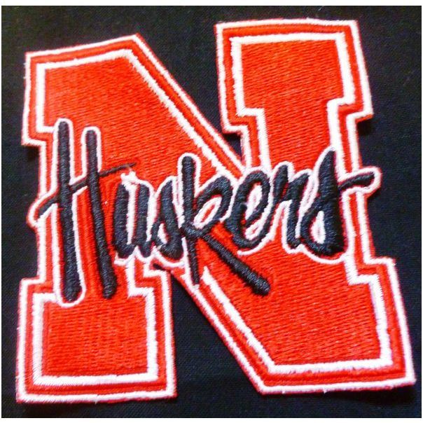Vintage Nebraska Cornhuskers Embroidered Iron-On Patch – 3" X 2.5"