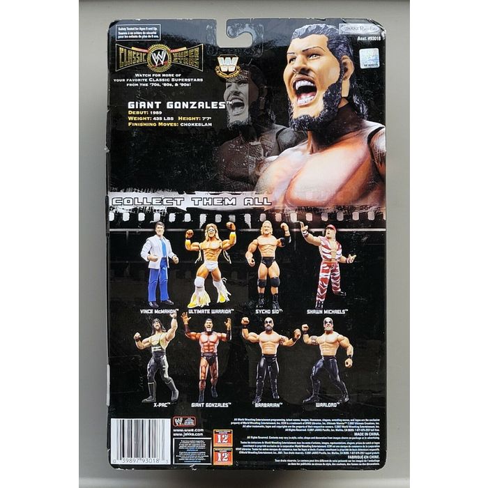 WWF WWE Hasbro Giant Gonzalez 1993 Blue Card Wrestling