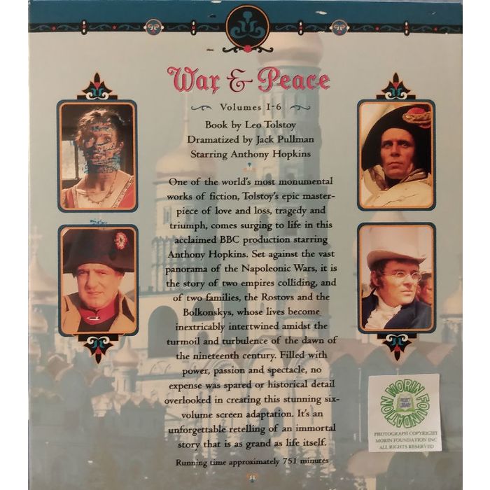 BBC LEO TOLSOY'S WAR & PEACE 6 VHS VIDEOTAPE BOX SET ANTHONY