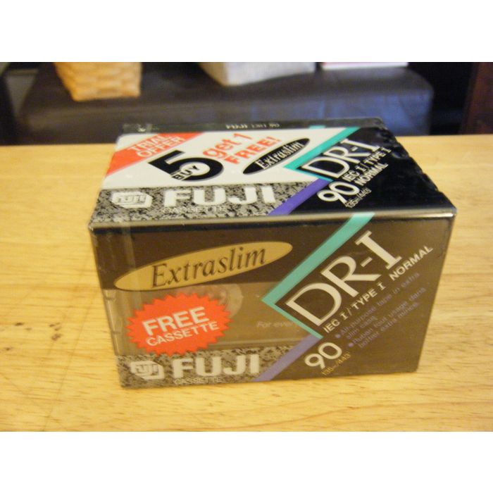 Set of 6 Fuji DR-I 90 Extraslim Audio Cassette