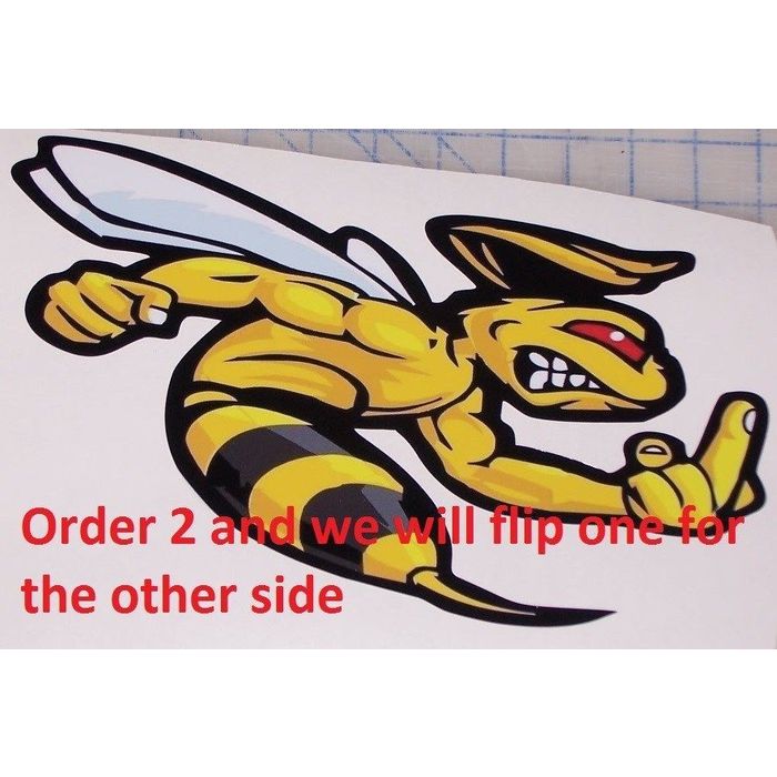 Super Bee 'Middle Finger' Vinyl Sticker – Yellow – Universal Fit For Cars/Trailers