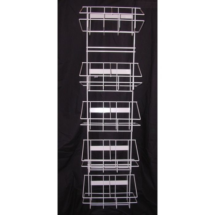 Slat Wall Display Rack 10 Basket Hanging Mounted Metal