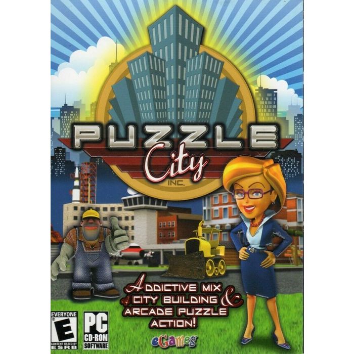 eGames: Puzzle City (PC-CD, 2008) Windows 98/Me/2000/XP/Vista