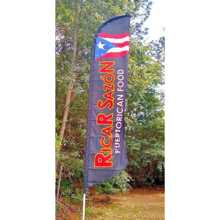 Strawberries Feather Swooper Flag Banner - Vertical Flutter Flag For Food Concessions