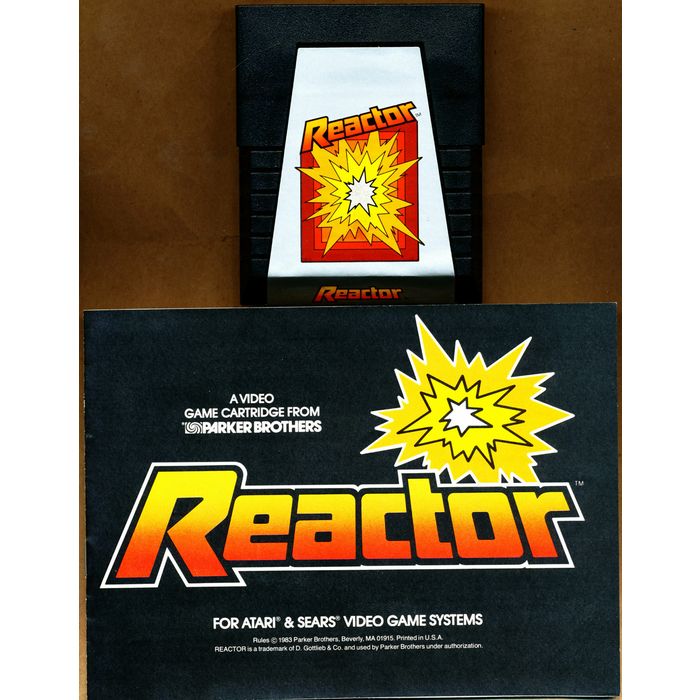 Atari 2600 Reactor Game Cartridge Parker Brothers Complete in Box