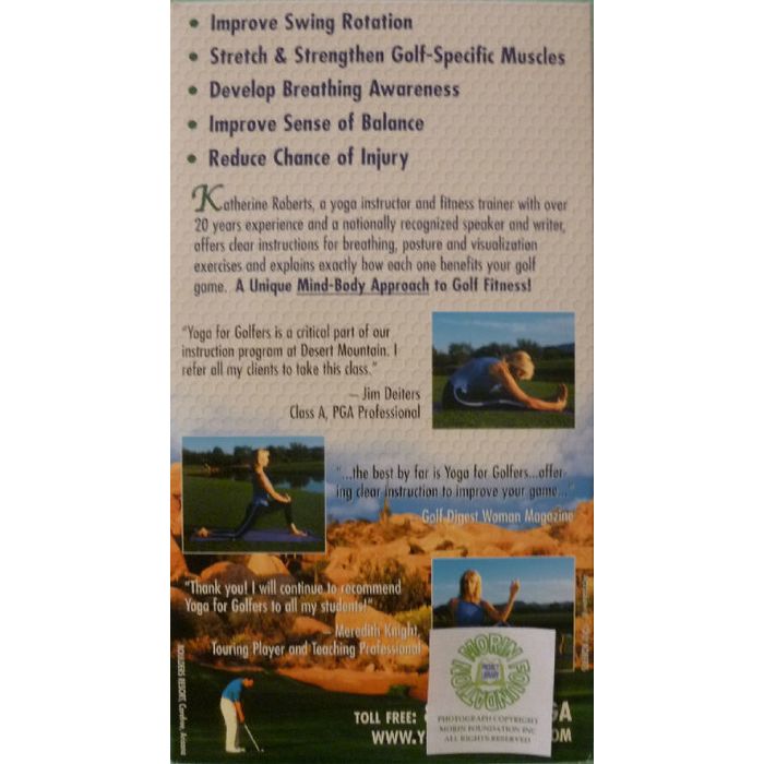 YOGA FOR GOLFERS VHS VIDEOTAPE Because Your Body Doesn't Get A