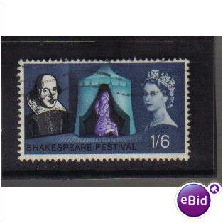 1964 GB SHAKESPEARE 1/6D F/U SG 649