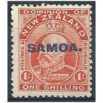 Samoa 1914 SG121 1s Vermillion.Mounted Mint.