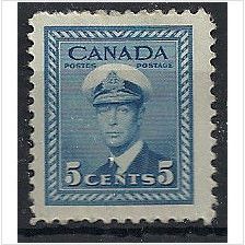Canada 1942 SG381 5c Blue Mounted Mint . ..