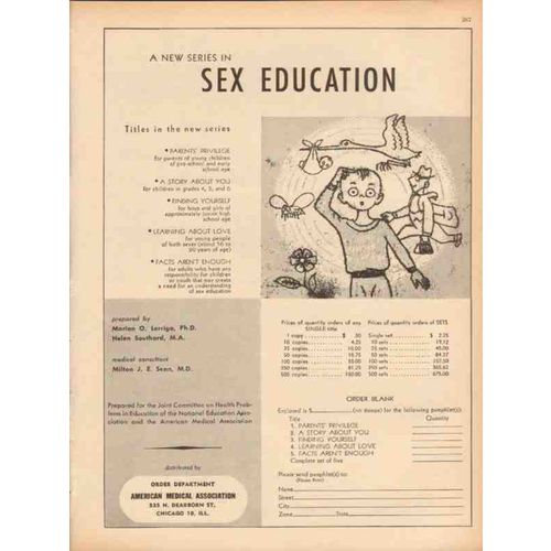 american medical association 1959 sex education lerrigo vintage ad