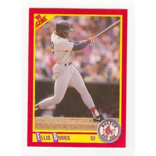 1990 Score Ellis Burks baseball card #340 – Red Sox